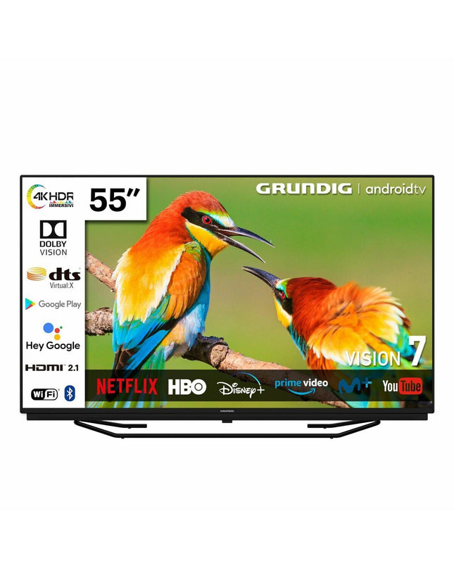 Grundig 55-inch Smart TV displaying a vibrant screen, part of the electronics, TV, and home cinema collection.
