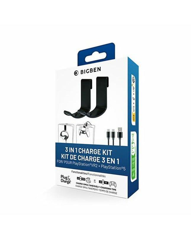 Nacon PS5 USB 3-in-1 charger for PlayStation 5 controllers, plug and play electronic gaming accessories.