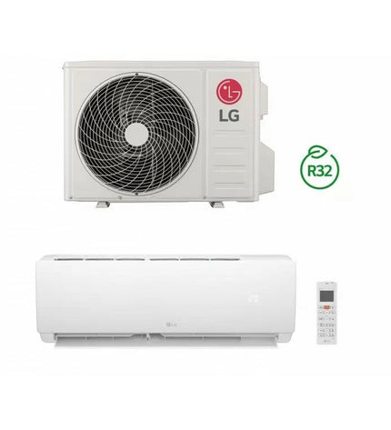 LG portable air conditioner LGWIFI24.SET with Wi-Fi, energy-efficient A++ A+++ rating, shown with vents and control panel