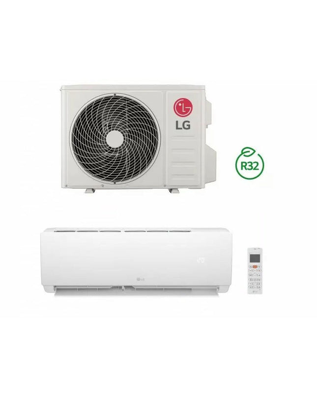 LG portable air conditioner LGWIFI24.SET with Wi-Fi, energy-efficient A++ A+++ rating, shown with vents and control panel