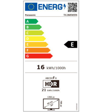 Panasonic TX24MSW504 HD HDR LCD Smart TV displaying a colorful home entertainment scene