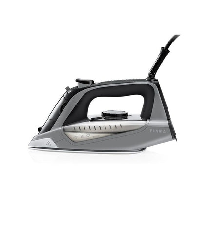 Flama 5396FL steam iron with ergonomic handle and water tank, designed for home clothing ironing and steaming.