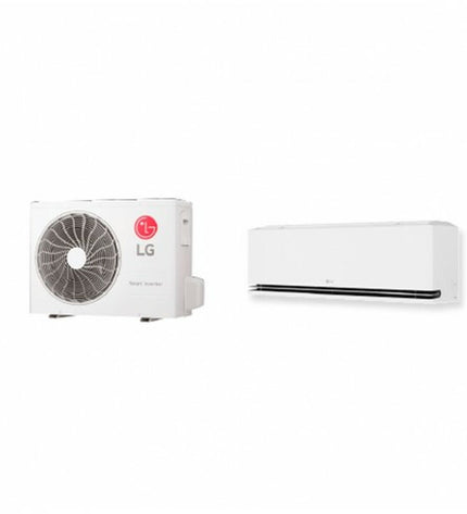 LG MAGNA09M.SET portable air conditioner for home use, showing its sleek design and control panel.