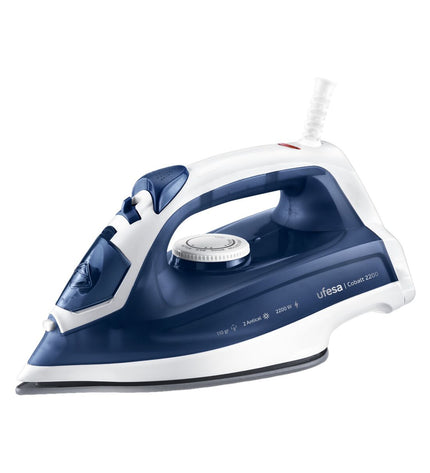 UFESA GV110GR steam iron with 2200W power, featuring a sleek design and water tank for efficient home ironing.