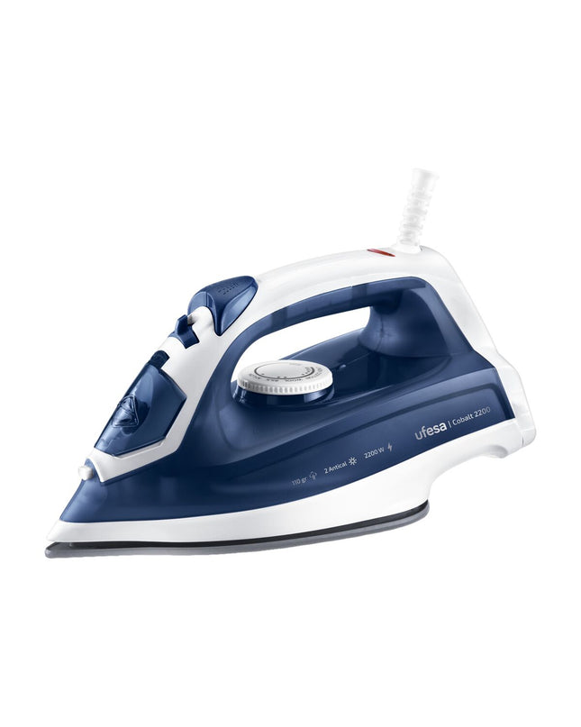 UFESA GV110GR steam iron with 2200W power, featuring a sleek design and water tank for efficient home ironing.
