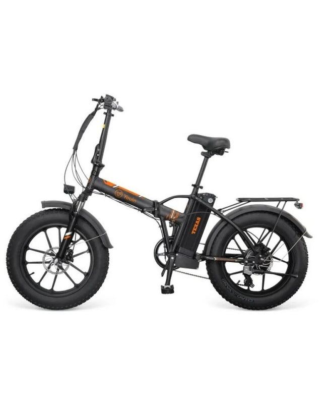 Youin Texas II electric bike with 20-inch wheels, 250W motor, and 10400mAh battery, designed for sport and outdoor riding.