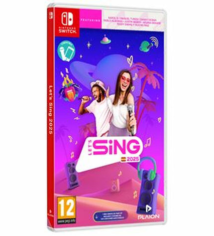 Nintendo Lets Sing 2025 Switch video game for electronic plug-and-play console, featuring colorful game cover art.