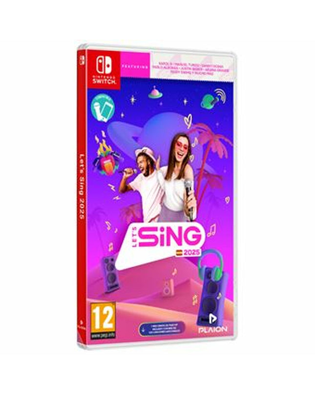 Nintendo Lets Sing 2025 Switch video game for electronic plug-and-play console, featuring colorful game cover art.