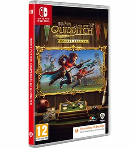 Nintendo Harry Potter Quidditch Champions Switch videogame cartridge for electronic plug-and-play gaming console.