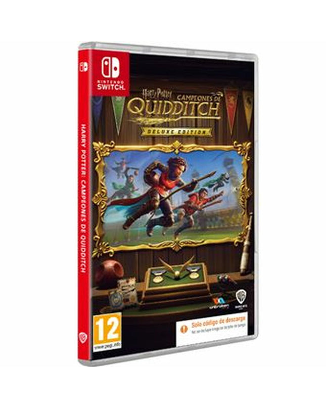 Nintendo Harry Potter Quidditch Champions Switch videogame cartridge for electronic plug-and-play gaming console.