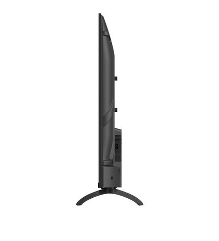 Metz 32-inch HD LED Smart TV with slim black frame, displayed on a modern living room stand with a colorful screen.