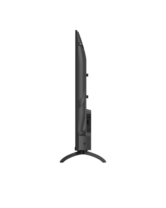 Metz 32-inch HD LED Smart TV with slim black frame, displayed on a modern living room stand with a colorful screen.