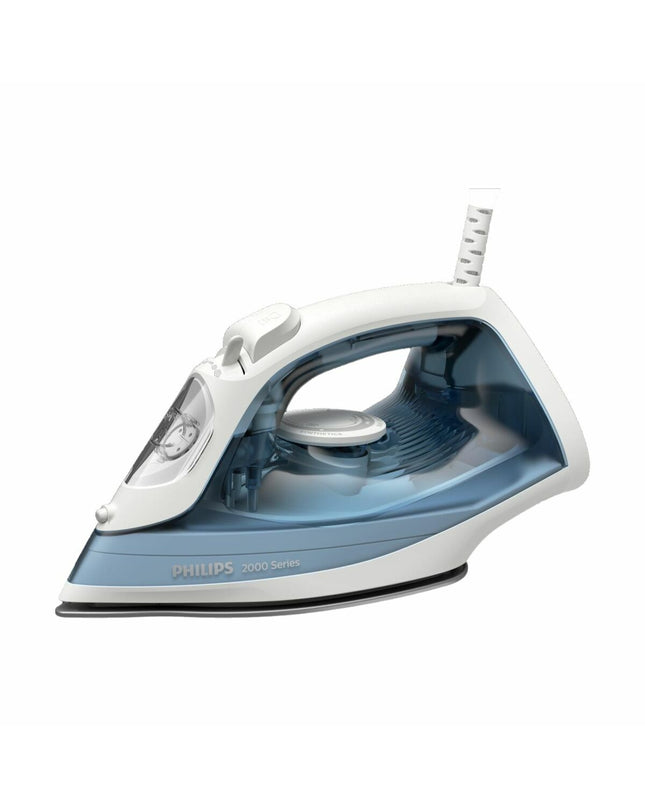 Philips DST2010/20 2000W steam iron with sleek design and adjustable temperature dial, suitable for home ironing.