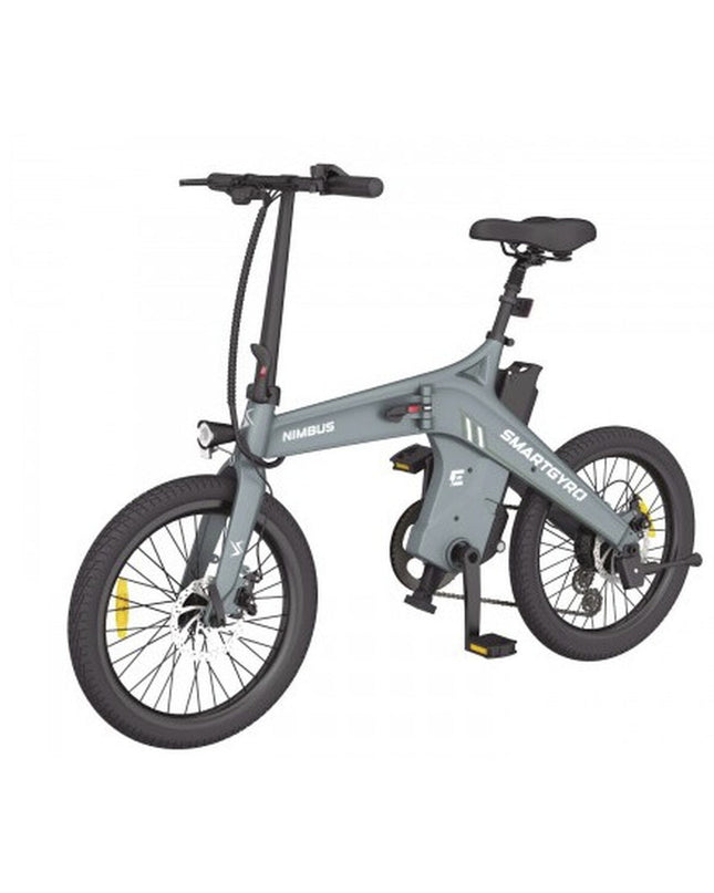 Smartgyro Nimbus 20 electric bike in black with 20-inch wheels, 350W motor, and 10,000mAh battery, designed for sport and outdoor riding