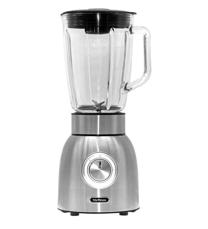 Mx Onda MXBBE2120 stainless steel 1000W mixer with multiple attachments for kitchen and household use.