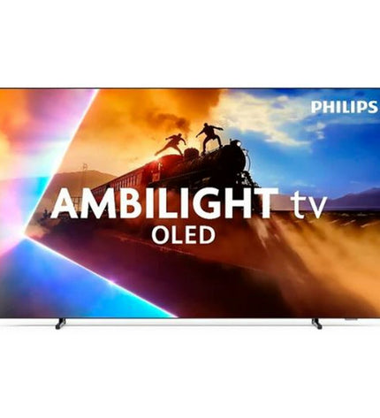 Philips 65-inch OLED 4K Ultra HD Smart TV with Ambilight, DVB-T2, DVB-S2, and NVIDIA G-SYNC for immersive home entertainment.