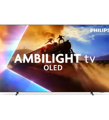 Philips 77OLED770 UHD Smart TV with Ambilight and OLED display, featuring NVIDIA G-SYNC for immersive home cinema viewing.