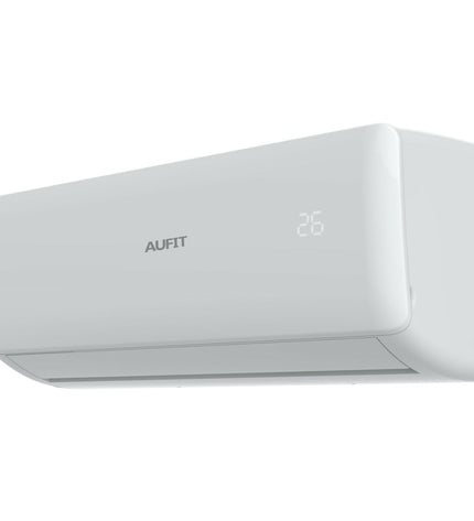 Portable Aufit air conditioner ASWH09B6B4 with digital display, compact design, and energy-efficient A++/A+ cooling for home use
