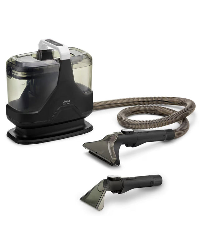 UFESA upholstery and carpet vacuum cleaner with 600W power, compact design, suitable for home cleaning of furniture and carpets.