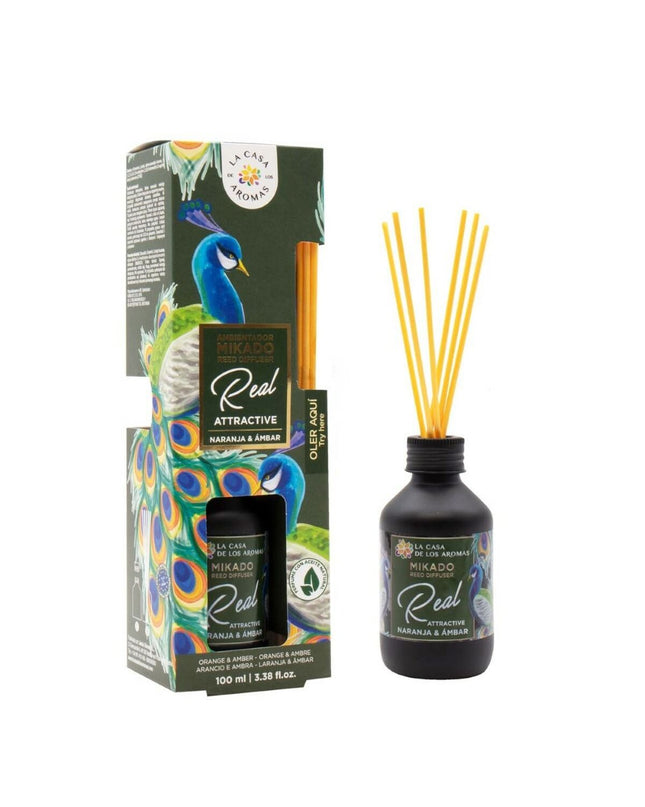 La Casa de los Aromas Parfum Sticks Oranje Amber in a 100 ml bottle, decorative home fragrance with orange and amber scent