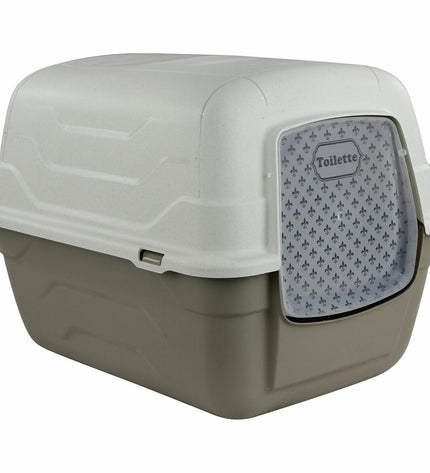 Set of 7 Georplast plastic cat litter boxes, 52x40x40 cm, suitable for indoor use, durable and easy to clean.