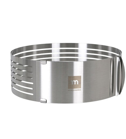 La Mediterránea 30 cm cake slicer with 12 slices, ideal for baking and serving cakes in the kitchen.