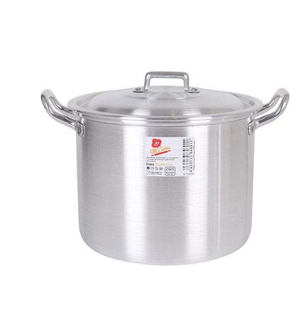 Set of eight BigBuy Cooking aluminium casserole pans with lids, 27x22x20 cm, ideal for home cooking and kitchen use.