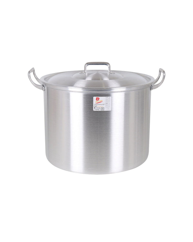 Two BigBuy Cooking aluminum casserole pans with lids, measuring 44x38x30 cm, suitable for home cooking and kitchen use