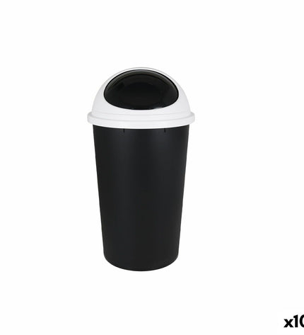Set of 10 small Tontarelli waste bins with 25L capacity, white hoop design for household storage and organization.