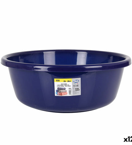 Blue circular washbasin Dem Eco 47x47x16 cm for home and kitchen storage, with a no-background icon design.