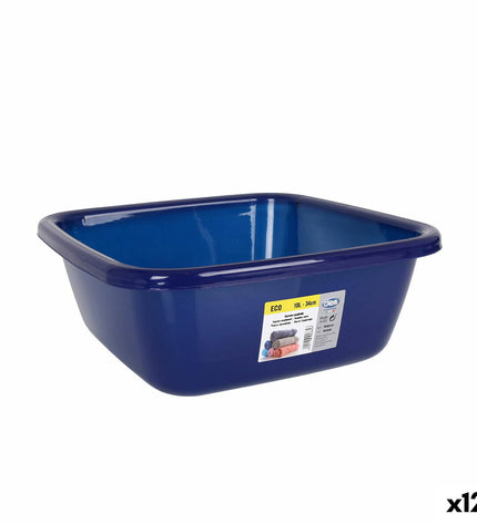 Blue Dem Waskom Dem Eco storage bin, 34x34x13 cm, 10L, ideal for home organization and kitchen storage.