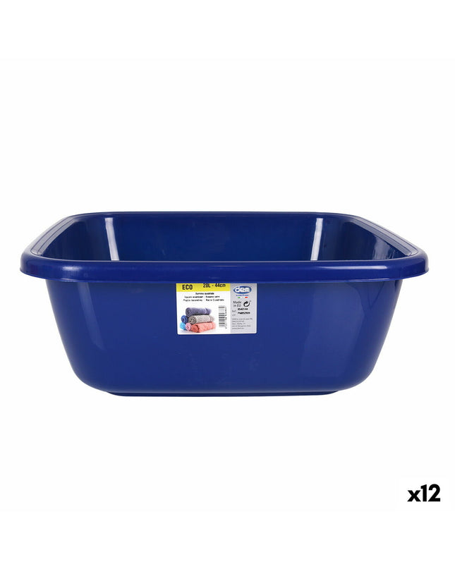 Blue Dem Waskom Dem Eco 44x44x17 cm storage bin with 20L capacity, ideal for household organization.