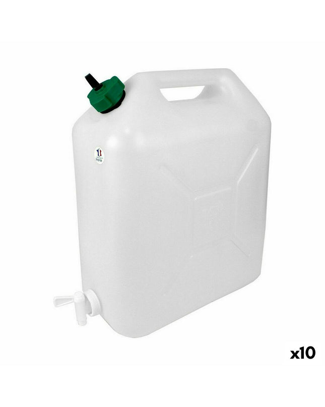 Set of 10 EDA Karaf EDA Kraan extra sterk camping water containers, 15L, outdoor and camping equipment, durable design