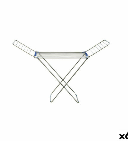 Confortime foldable aluminum clothes drying racks, 132x55x4 cm, set of 6 for household laundry organization and drying.
