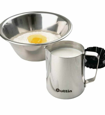 Quttin 600ml ceramic milk jug for coffee and tea, with a smooth white finish and no background.
