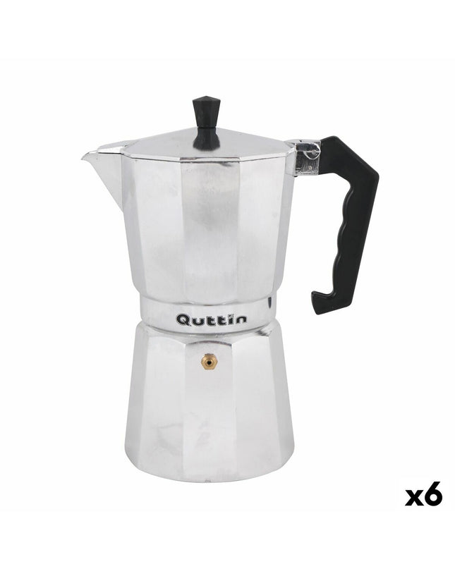 Quttin Italian coffee pot with 9 cups, featuring a classic design perfect for brewing and serving coffee at home.