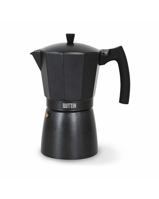 Quttin Italian coffee pot set with 12 cups, perfect for making traditional coffee in a stylish kitchen.