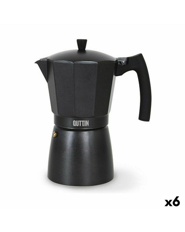 Quttin Italian coffee pot set with 12 cups, suitable for home brewing, featuring a classic design for coffee and tea preparation.