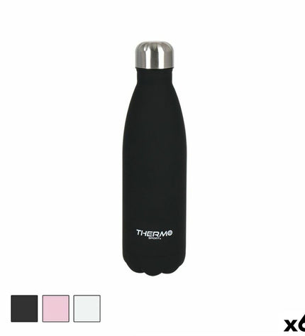 Six ThermoSport ThermoSport Soft Touch 500 ml sport and outdoor thermos bottles, ideal for camping and hiking activities.