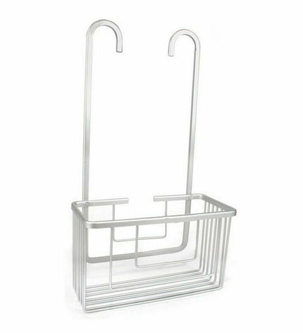 Confortime Alluma aluminium douchehangers in zilverkleur, set of 6, measuring 25x12.5x44.5 cm for bathroom organization