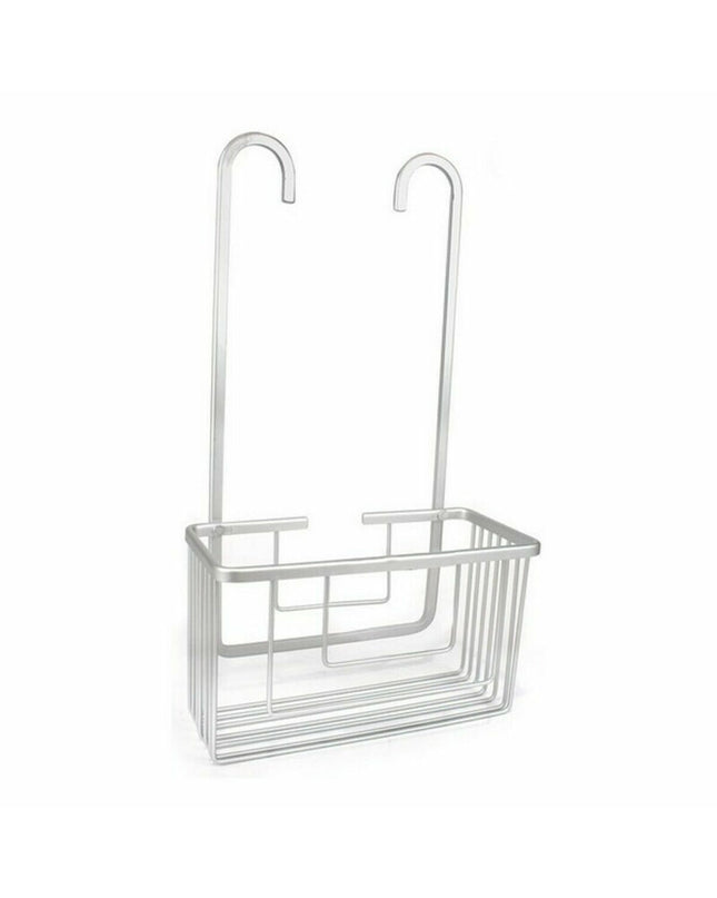 Confortime Alluma aluminium douchehangers in zilverkleur, set of 6, measuring 25x12.5x44.5 cm for bathroom organization
