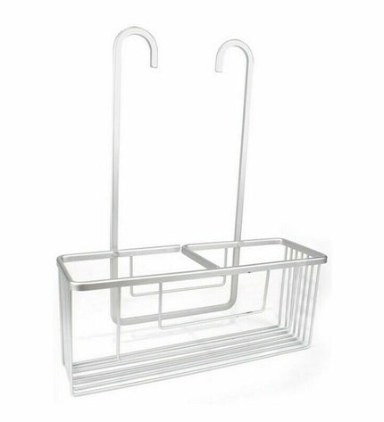 Confortime Alluma silver aluminum bathroom shelves, 6-pack, 35.7x12.7x44.5 cm, ideal for bathroom storage and organization.