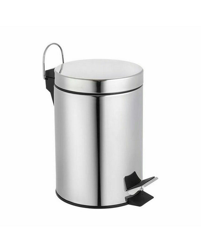 Set of six silver Confortime 3L pedal trash cans for home and kitchen storage, featuring a durable design and convenient foot pedal.