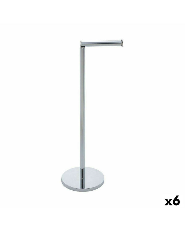 Set of six silver steel toilet paper holders from Confortime, 42 x 15 cm, designed for bathroom organization.