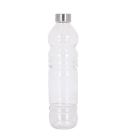 Set of 12 Anna glass bottles, 1L each, for outdoor and camping use, with dimensions 8x8x31 cm, suitable for sports and outdoor activities.