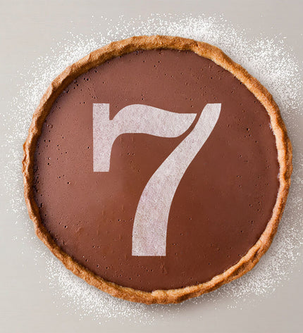 Algon taartsjabloon cijfer 7 set of 36 baking cake templates for home and cooking, showing numbered stencils for decorating cakes.