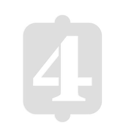 Algon Taartsjabloon cijfer 4, set of 36 baking stencils for cake decorating, perfect for home baking and cooking.