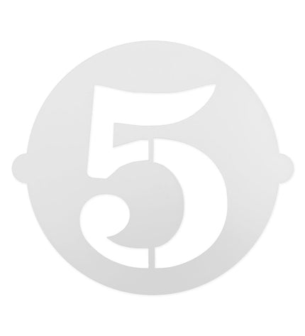 Algon Taartsjabloon Algon Cijfer 5, set of 36 number cake stencils for baking and decorating.