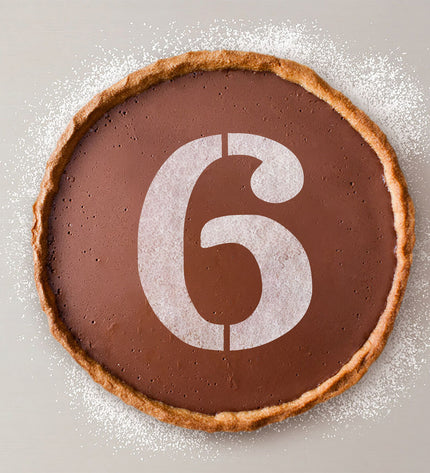 Algon Taartsjabloon cijfer 6, set van 36 bakvormen voor huis en koken, geschikt voor het maken van cake- of taartdecoraties