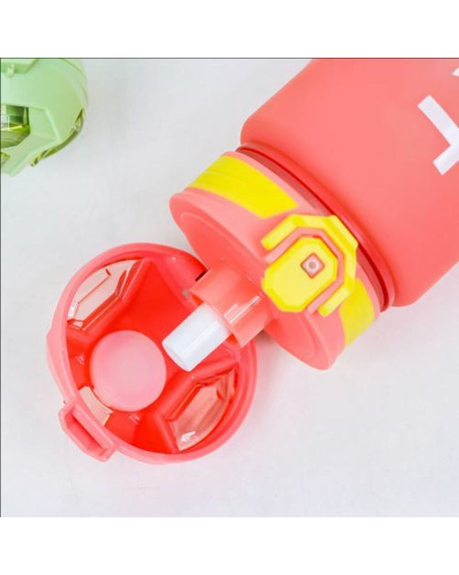 Set of 12 Bewinner multicolour 600ml water bottles, 7.4x7.4x19cm, suitable for sports, outdoor, camping, and hiking activities.